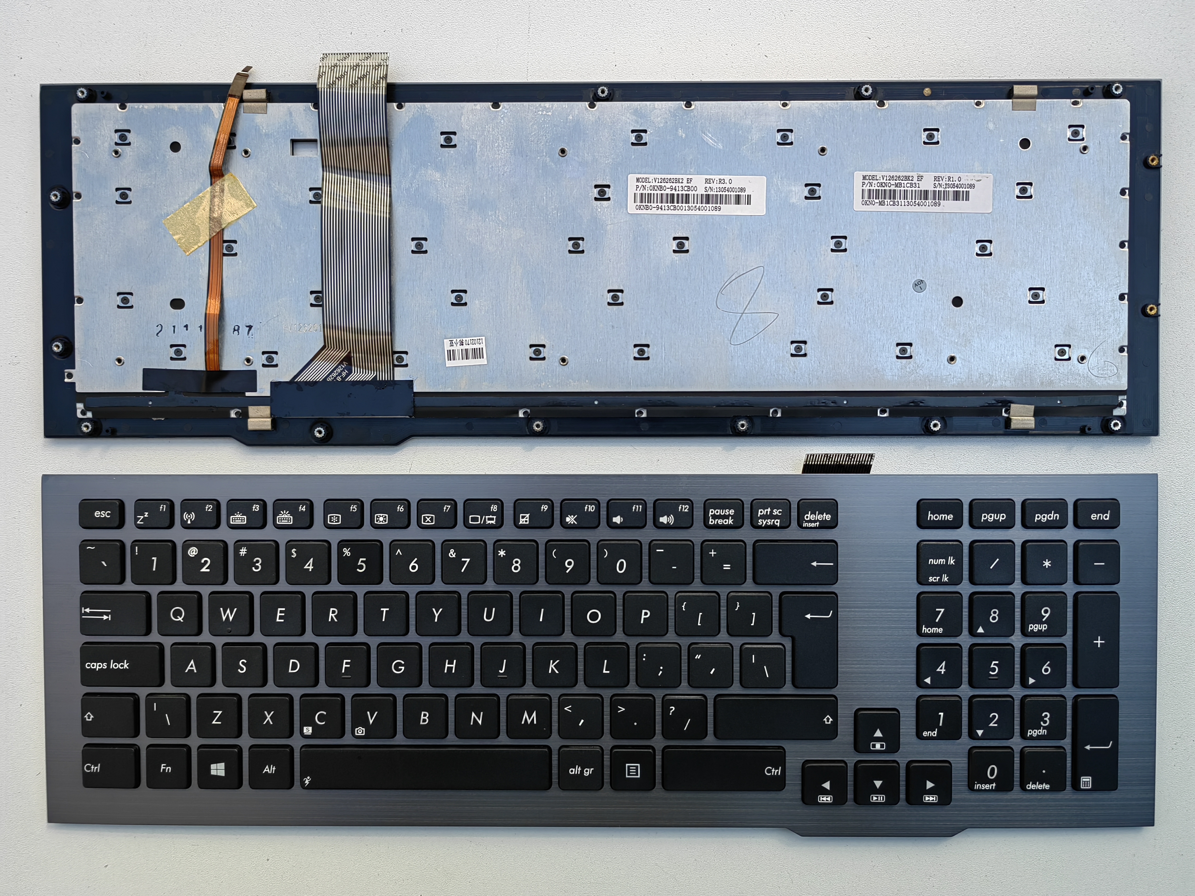 Picture of New Replacement Laptop Keyboard For ASUS G75 GRAY FRAME BLACK Backlit (OEM) UI Layout